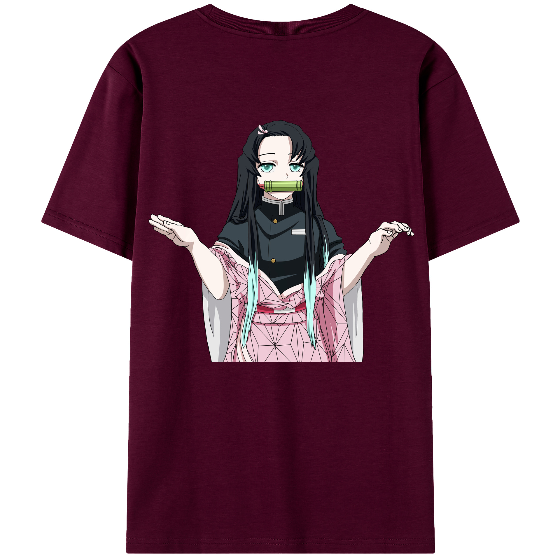 （画像用） 鬼滅の刃（きめつのやいば）竈門 禰󠄀豆子／かまど ねずこ Kamado Nezuko レディース半袖Tシャツ(バックプリント)